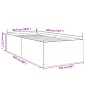 vidaXL Estructura de cama madera de ingeniería roble humo 100x200 cm vidaXL Estructura de cama madera de ingeniería roble humo 100x200 cm