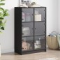 vidaXL Aparador alto con puertas madera ingeniería negro 68x37x109 cm vidaXL Aparador alto con puertas madera ingeniería negro 68x37x109 cm