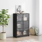 vidaXL Aparador alto con puertas madera ingeniería negro 68x37x109 cm vidaXL Aparador alto con puertas madera ingeniería negro 68x37x109 cm
