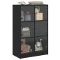 vidaXL Aparador alto con puertas madera ingeniería negro 68x37x109 cm vidaXL Aparador alto con puertas madera ingeniería negro 68x37x109 cm