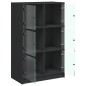 vidaXL Aparador alto con puertas madera ingeniería negro 68x37x109 cm vidaXL Aparador alto con puertas madera ingeniería negro 68x37x109 cm