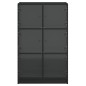 vidaXL Aparador alto con puertas madera ingeniería negro 68x37x109 cm vidaXL Aparador alto con puertas madera ingeniería negro 68x37x109 cm