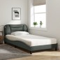 vidaXL Cama con colchón tela gris oscuro 100x200 cm vidaXL Cama con colchón tela gris oscuro 100x200 cm