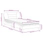 vidaXL Cama con colchón tela gris oscuro 100x200 cm vidaXL Cama con colchón tela gris oscuro 100x200 cm
