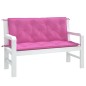 vidaXL Cojines para banco de jardín 2 uds tela rosa 120x50x7 cm vidaXL Cojines para banco de jardín 2 uds tela rosa 120x50x7 cm