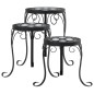 vidaXL Soportes para plantas 3 uds cerámica negro y blanco vidaXL Soportes para plantas 3 uds cerámica negro y blanco