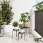 vidaXL Soportes para plantas 3 uds cerámica negro y blanco vidaXL Soportes para plantas 3 uds cerámica negro y blanco
