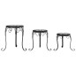 vidaXL Soportes para plantas 3 uds cerámica negro y blanco vidaXL Soportes para plantas 3 uds cerámica negro y blanco