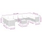 vidaXL Set de sofás de jardín 11 pzas y cojines ratán sintético gris vidaXL Set de sofás de jardín 11 pzas y cojines ratán sintético gris