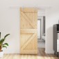 vidaXL Puerta corredera con herrajes madera maciza de pino 80x210 cm vidaXL Puerta corredera con herrajes madera maciza de pino 80x210 cm