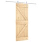 vidaXL Puerta corredera con herrajes madera maciza de pino 80x210 cm vidaXL Puerta corredera con herrajes madera maciza de pino 80x210 cm