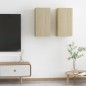 vidaXL Mueble de TV 2 uds madera contrachapada roble 30,5x30x60 cm