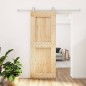 vidaXL Puerta corredera con herrajes madera maciza de pino 80x210 cm vidaXL Puerta corredera con herrajes madera maciza de pino 80x210 cm