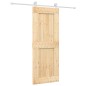 vidaXL Puerta corredera con herrajes madera maciza de pino 80x210 cm vidaXL Puerta corredera con herrajes madera maciza de pino 80x210 cm