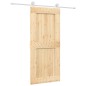 vidaXL Puerta corredera con herrajes madera maciza de pino 90x210 cm vidaXL Puerta corredera con herrajes madera maciza de pino 90x210 cm