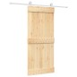 vidaXL Puerta corredera con herrajes madera maciza de pino 90x210 cm vidaXL Puerta corredera con herrajes madera maciza de pino 90x210 cm