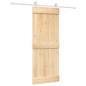 vidaXL Puerta corredera con herrajes madera maciza de pino 80x210 cm vidaXL Puerta corredera con herrajes madera maciza de pino 80x210 cm