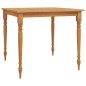 vidaXL Juego comedor de jardín 3 pzas y cojines blancos madera de teca vidaXL Juego comedor de jardín 3 pzas y cojines blancos madera de teca