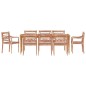 vidaXL Sillas Batavia 8 uds madera maciza de teca encalada vidaXL Sillas Batavia 8 uds madera maciza de teca encalada