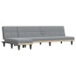 vidaXL Sofá cama en forma de L tela gris claro 255x140x70 cm vidaXL Sofá cama en forma de L tela gris claro 255x140x70 cm
