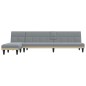 vidaXL Sofá cama en forma de L tela gris claro 255x140x70 cm vidaXL Sofá cama en forma de L tela gris claro 255x140x70 cm