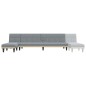 vidaXL Sofá cama en forma de L tela gris claro 255x140x70 cm vidaXL Sofá cama en forma de L tela gris claro 255x140x70 cm