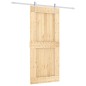 vidaXL Puerta corredera con herrajes madera maciza de pino 90x210 cm vidaXL Puerta corredera con herrajes madera maciza de pino 90x210 cm