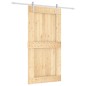 vidaXL Puerta corredera con herrajes madera maciza de pino 100x210 cm vidaXL Puerta corredera con herrajes madera maciza de pino 100x210 cm