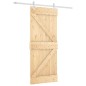 vidaXL Puerta corredera con herrajes madera maciza de pino 85x210 cm vidaXL Puerta corredera con herrajes madera maciza de pino 85x210 cm