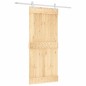 vidaXL Puerta corredera con herrajes madera maciza de pino 90x210 cm vidaXL Puerta corredera con herrajes madera maciza de pino 90x210 cm