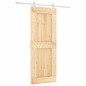 vidaXL Puerta corredera con herrajes madera maciza de pino 80x210 cm vidaXL Puerta corredera con herrajes madera maciza de pino 80x210 cm