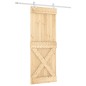 vidaXL Puerta corredera con herrajes madera maciza de pino 80x210 cm vidaXL Puerta corredera con herrajes madera maciza de pino 80x210 cm