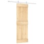 vidaXL Puerta corredera con herrajes madera maciza de pino 70x210 cm vidaXL Puerta corredera con herrajes madera maciza de pino 70x210 cm