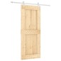 vidaXL Puerta corredera con herrajes madera maciza de pino 85x210 cm vidaXL Puerta corredera con herrajes madera maciza de pino 85x210 cm