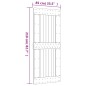 vidaXL Puerta corredera con herrajes madera maciza de pino 85x210 cm vidaXL Puerta corredera con herrajes madera maciza de pino 85x210 cm