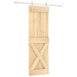 vidaXL Puerta corredera con herrajes madera maciza de pino 70x210 cm vidaXL Puerta corredera con herrajes madera maciza de pino 70x210 cm