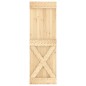 vidaXL Puerta corredera con herrajes madera maciza de pino 70x210 cm vidaXL Puerta corredera con herrajes madera maciza de pino 70x210 cm