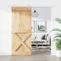 vidaXL Puerta corredera con herrajes madera maciza de pino 85x210 cm vidaXL Puerta corredera con herrajes madera maciza de pino 85x210 cm