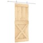 vidaXL Puerta corredera con herrajes madera maciza de pino 85x210 cm vidaXL Puerta corredera con herrajes madera maciza de pino 85x210 cm
