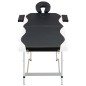 vidaXL Camilla de masaje plegable 2 zonas aluminio negro y blanco vidaXL Camilla de masaje plegable 2 zonas aluminio negro y blanco