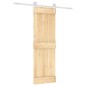 vidaXL Puerta corredera con herrajes madera maciza de pino 70x210 cm vidaXL Puerta corredera con herrajes madera maciza de pino 70x210 cm