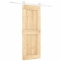 vidaXL Puerta corredera con herrajes madera maciza de pino 80x210 cm vidaXL Puerta corredera con herrajes madera maciza de pino 80x210 cm