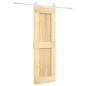 vidaXL Puerta corredera con herrajes madera maciza de pino 70x210 cm vidaXL Puerta corredera con herrajes madera maciza de pino 70x210 cm