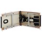 vidaXL Camilla de masaje plegable 2 zonas aluminio negro y blanco vidaXL Camilla de masaje plegable 2 zonas aluminio negro y blanco