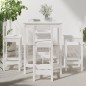 vidaXL Set de mesa y taburetes altos jardín 5 pzas madera pino blanco vidaXL Set de mesa y taburetes altos jardín 5 pzas madera pino blanco