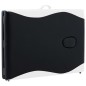 vidaXL Camilla de masaje plegable 2 zonas aluminio negro y blanco vidaXL Camilla de masaje plegable 2 zonas aluminio negro y blanco