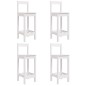 vidaXL Set de mesa y taburetes altos jardín 5 pzas madera pino blanco vidaXL Set de mesa y taburetes altos jardín 5 pzas madera pino blanco