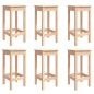vidaXL Mesa y taburetes altos jardín 7 piezas madera maciza de pino