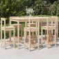 vidaXL Set de mesa y taburetes altos jardín 7 pzas madera maciza pino vidaXL Set de mesa y taburetes altos jardín 7 pzas madera maciza pino