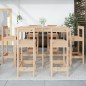 vidaXL Set de mesa y taburetes altos jardín 7 pzas madera maciza pino vidaXL Set de mesa y taburetes altos jardín 7 pzas madera maciza pino